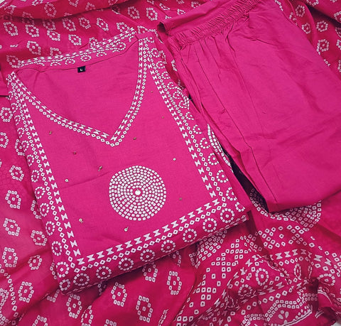 Sequence Embroidery - printted work Anarkali kurti set