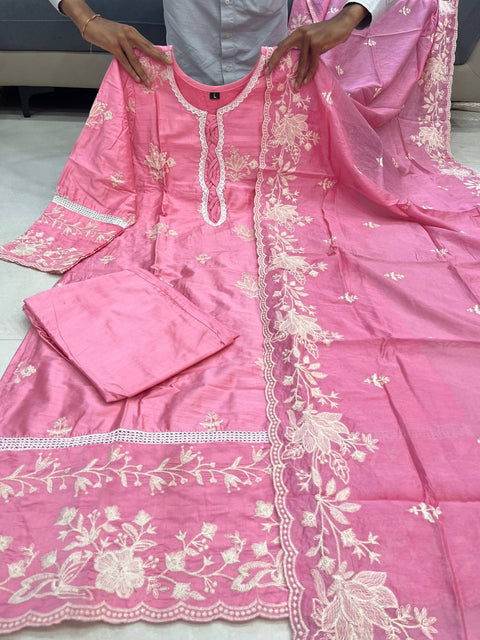 Heavily Embroidered Front With Intricate Traditional Patterns.
