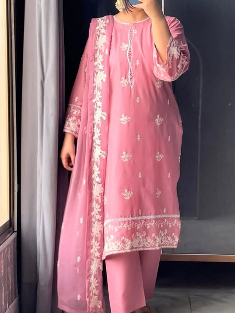 Heavily Embroidered Front With Intricate Traditional Patterns.