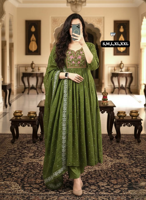 Elegant Sequence Work Anarkali Kurti Set