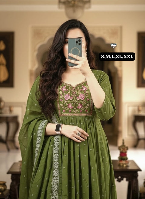 Elegant Sequence Work Anarkali Kurti Set