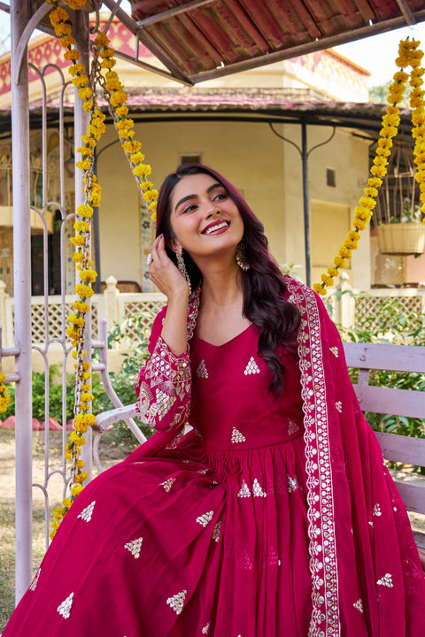 Women’s Heavy Sequence Embroidery Gown & Dupatta Set