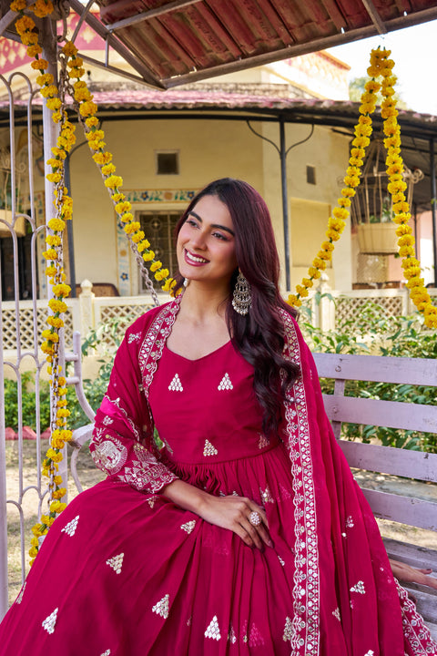 Women’s Heavy Sequence Embroidery Gown & Dupatta Set