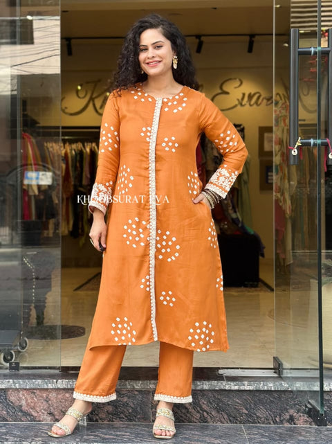Heavy Cotton Kurti Pant Set with Embroidery Work Stylish Ethnic Wear