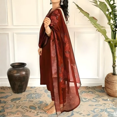 Kaju Katri Embroidery Sequence Work  Wedding Wear