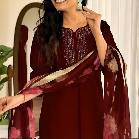 Kaju Katri Embroidery Sequence Work  Wedding Wear