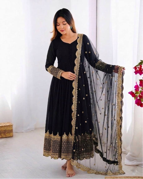 Party Wear Embroidered Anarkali Dress for Women