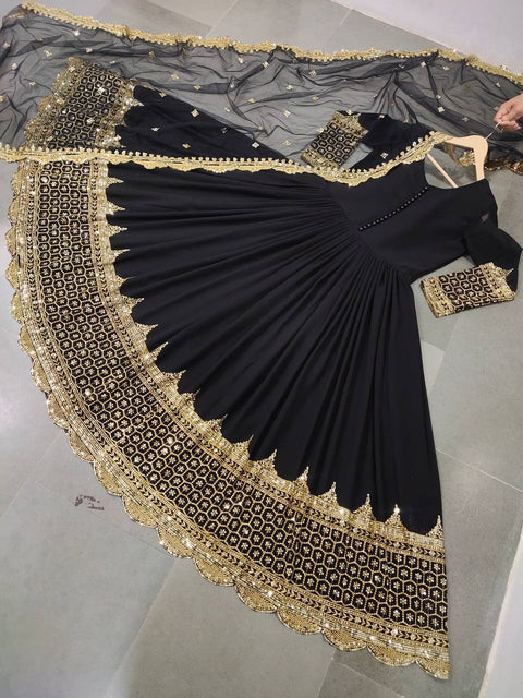 Party Wear Embroidered Anarkali Dress for Women