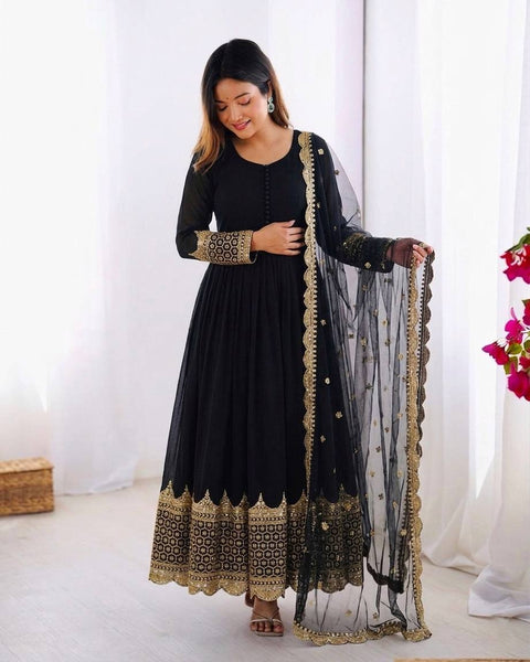 Party Wear Embroidered Anarkali Dress for Women