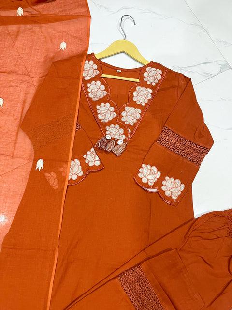 Designer Embroidered Cotton Ethnic Wear
