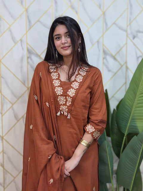 Designer Embroidered Cotton Ethnic Wear