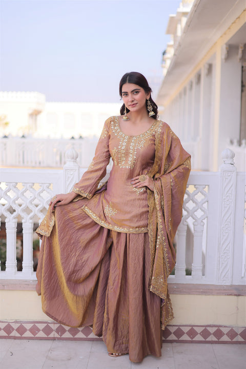 Premium Designer Top Sharara & Dupatta Set