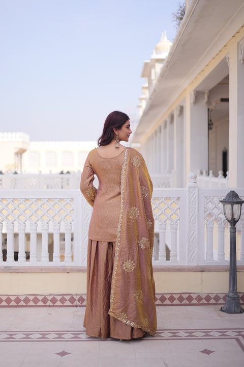 Premium Designer Top Sharara & Dupatta Set