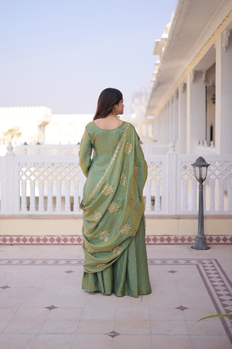 Premium Designer Top Sharara & Dupatta Set
