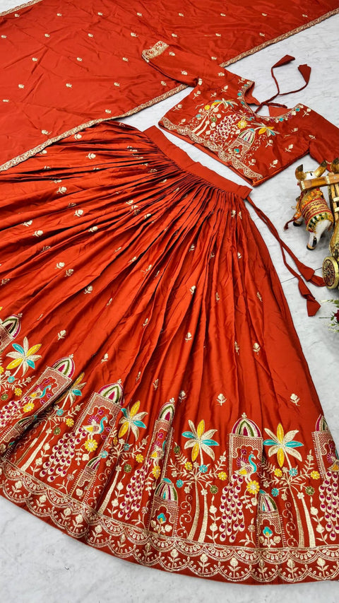 Heavy Embroidery Wedding Lehenga Choli for Women