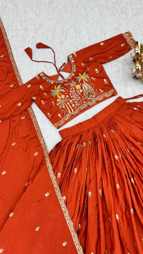 Heavy Embroidery Wedding Lehenga Choli for Women