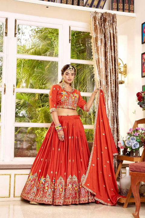 Heavy Embroidery Wedding Lehenga Choli for Women