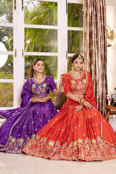 Heavy Embroidery Wedding Lehenga Choli for Women