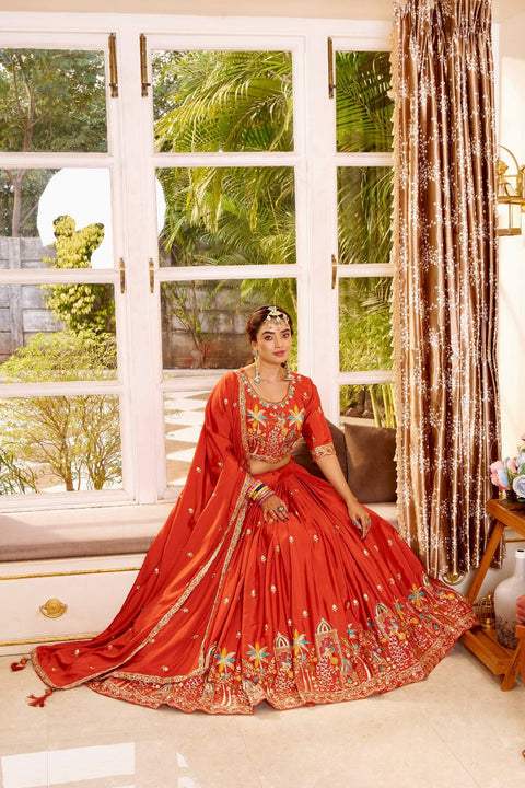 Heavy Embroidery Wedding Lehenga Choli for Women