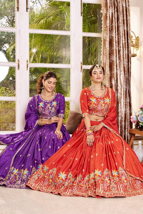 Heavy Embroidery Wedding Lehenga Choli for Women