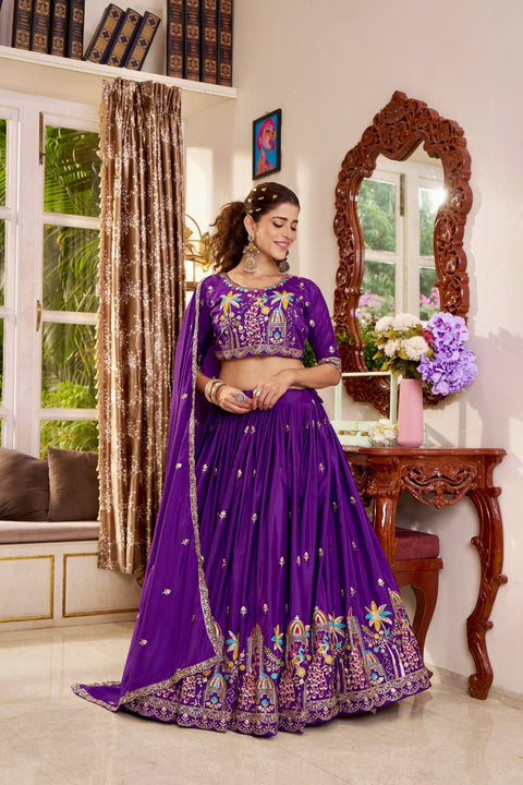Heavy Embroidery Wedding Lehenga Choli for Women