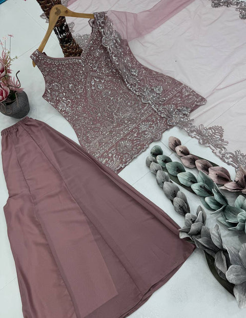 Designer Party Wear 3 Piece Suit Set