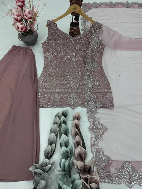 Designer Party Wear 3 Piece Suit Set