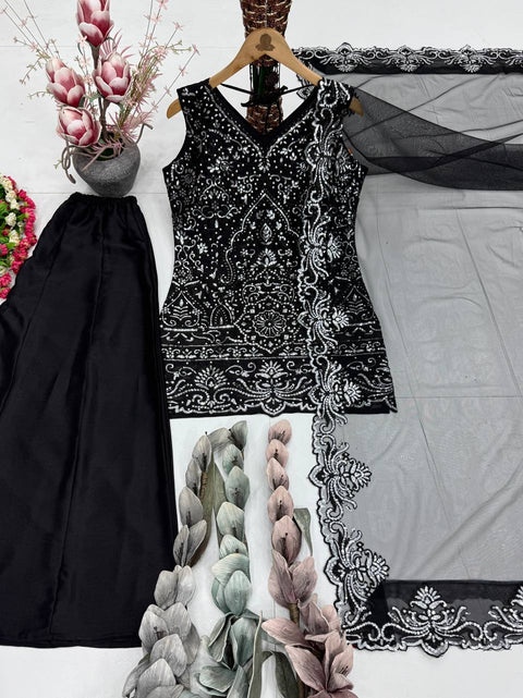Designer Party Wear 3 Piece Suit Set