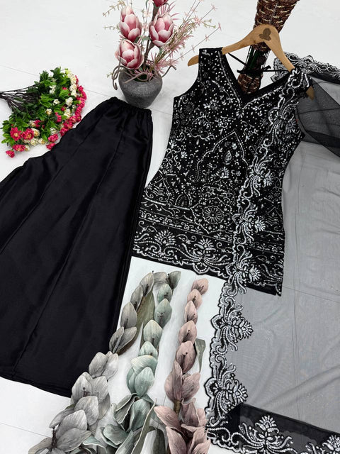 Designer Party Wear 3 Piece Suit Set