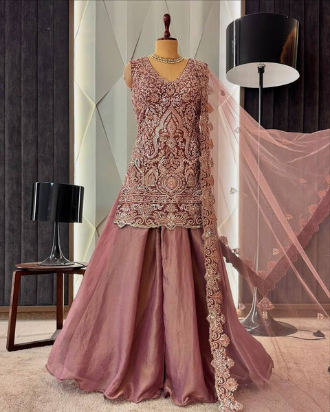 Designer Party Wear 3 Piece Suit Set