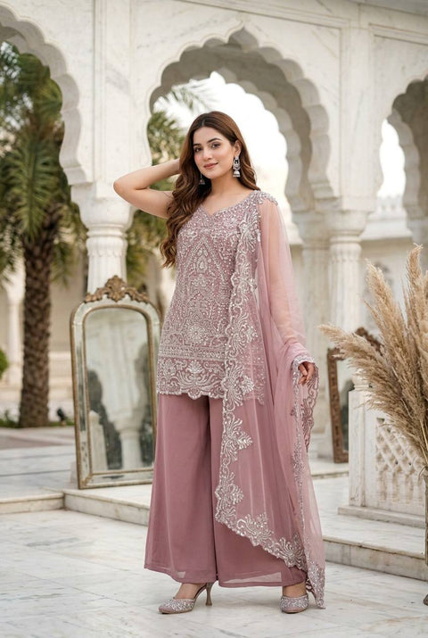 Designer Party Wear 3 Piece Suit Set