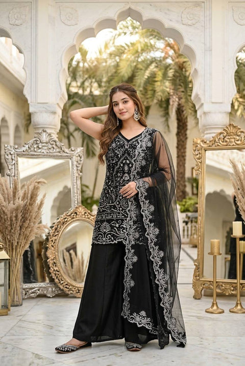 Designer Party Wear 3 Piece Suit Set