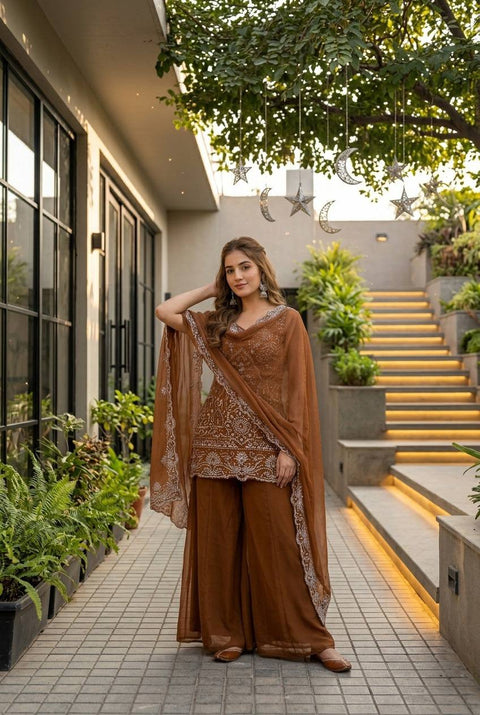 Designer Party Wear 3 Piece Suit Set