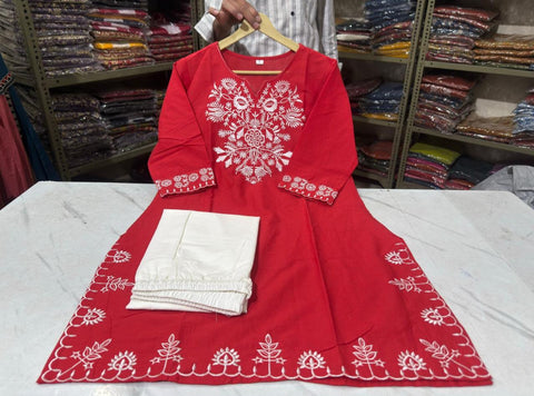 Premium Jaipur Cotton Cord Set with Embroidery Work & Pocket Design