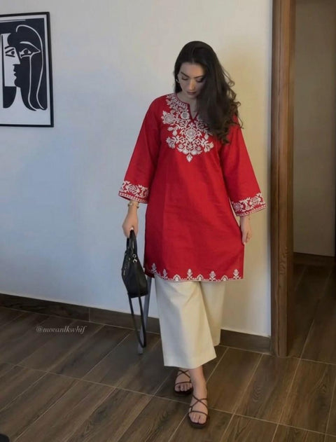 Premium Jaipur Cotton Cord Set with Embroidery Work & Pocket Design