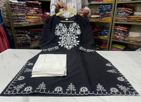 Premium Jaipur Cotton Cord Set with Embroidery Work & Pocket Design