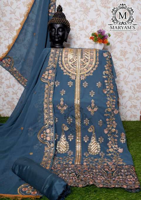 Elegant Pakistani Style Embroidered Dress