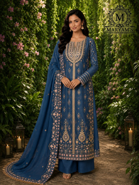 Elegant Pakistani Style Embroidered Dress