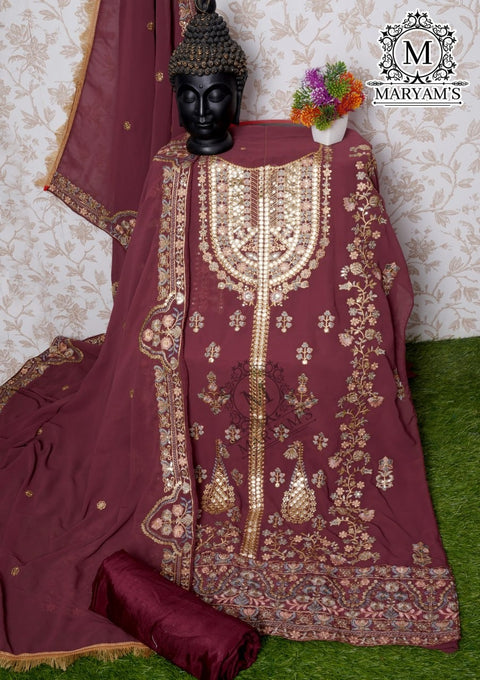 Elegant Pakistani Style Embroidered Dress