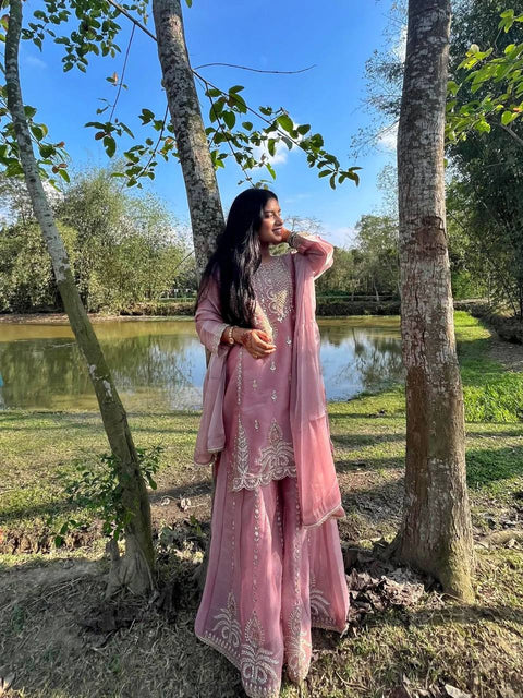 Designer Sharara Suit Set with Dupatta