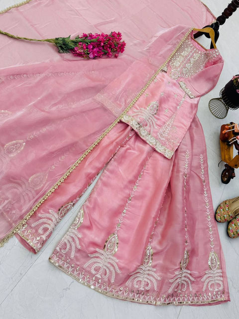 Designer Sharara Suit Set with Dupatta
