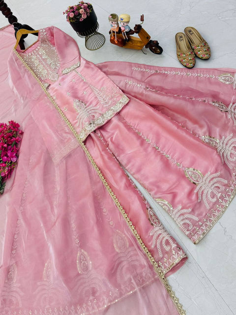 Designer Sharara Suit Set with Dupatta