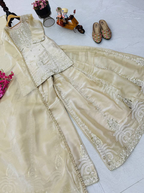 Designer Sharara Suit Set with Dupatta