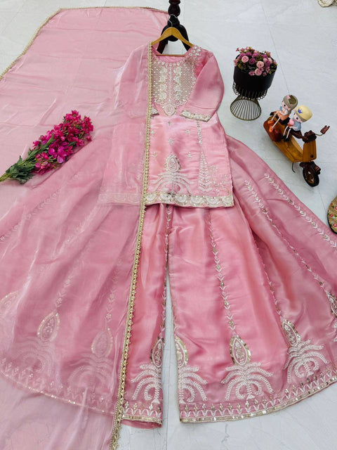 Designer Sharara Suit Set with Dupatta