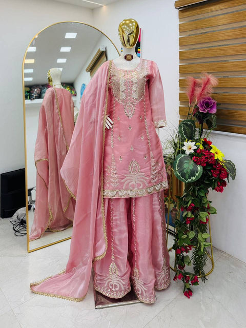 Designer Sharara Suit Set with Dupatta