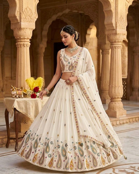 Elegant Embroidered Lehenga with Dupatta