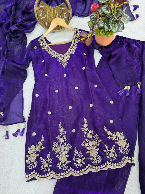 Ethnic Designer Suit Set with Embroidery Work Collection