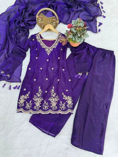 Ethnic Designer Suit Set with Embroidery Work Collection