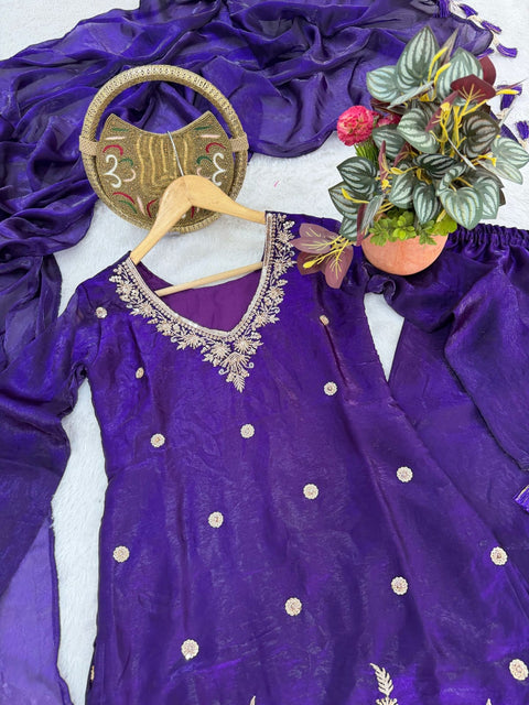 Ethnic Designer Suit Set with Embroidery Work Collection