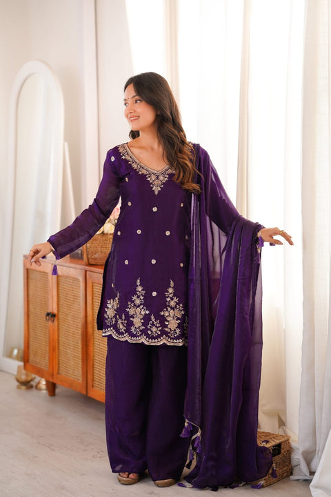 Ethnic Designer Suit Set with Embroidery Work Collection
